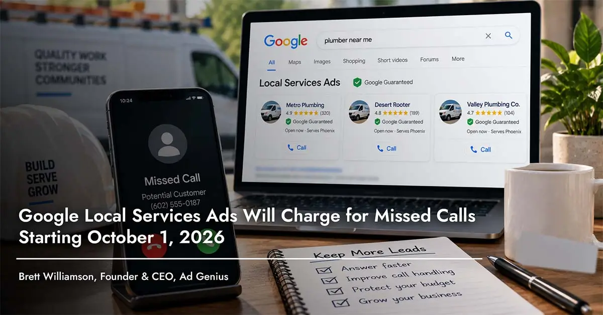 link to Google Local Services Ads Will Charge for Missed Calls Starting October 1, 2026